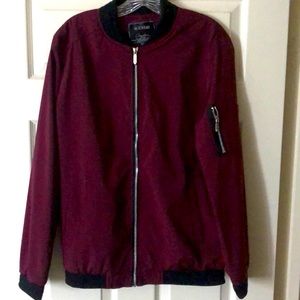 Vintage oxblood red bomber jacket
